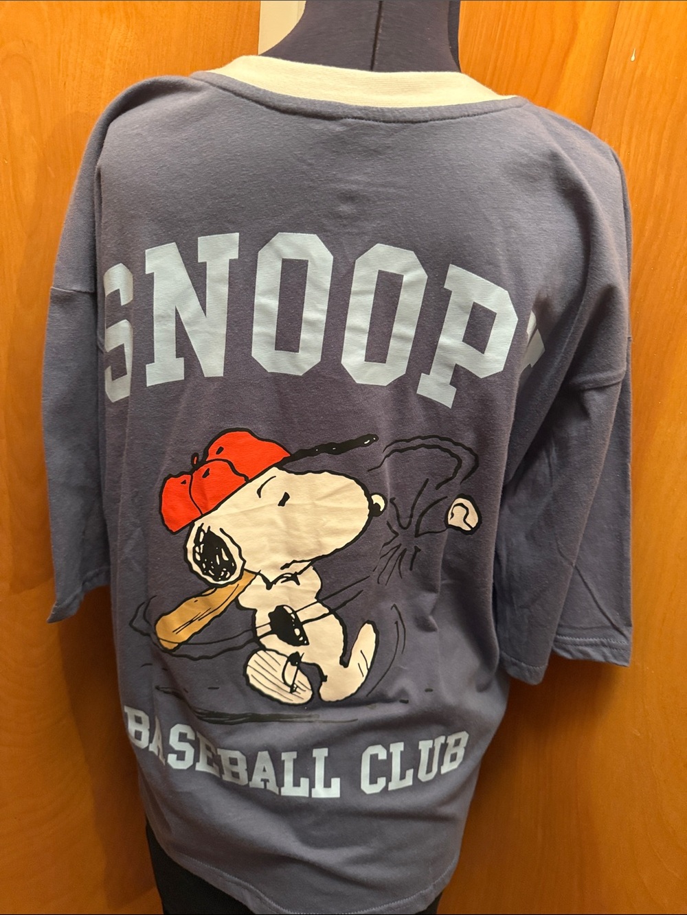 Snoopy Baseball Club Graphic Tee - Blue